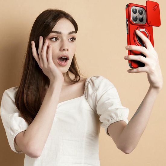 Θήκη Camslide Stand, Xiaomi 15T Pro, κόκκινη