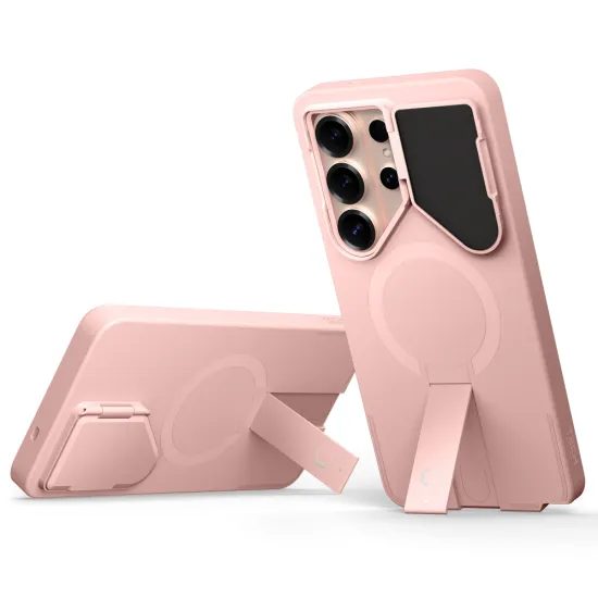 Tech-Protect Kevlar Aura MagSafe Schutzhülle für Samsung Galaxy S26 Ultra - Gehärtetes Case mit Ständer - Rosa