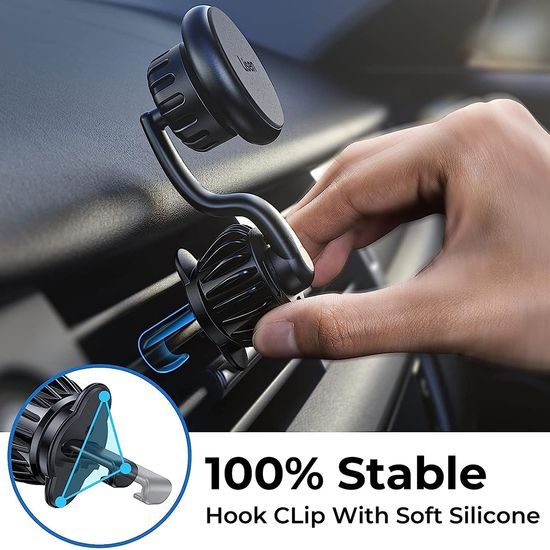 Lisen Βάση Αυτοκινήτου MagSafe Καθολική για Αεραγωγό, μαύρη