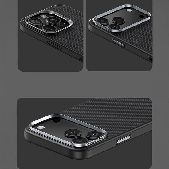 iPhone 17 Pro / 18 Pro ümbris – Benks Magnetic Armor Pro Kevlar Metal Frame – must