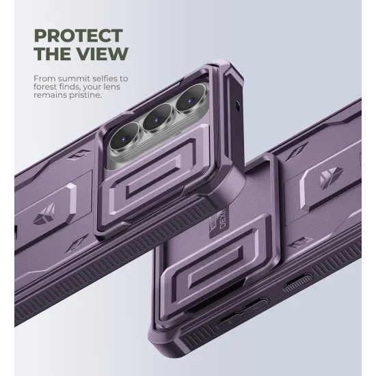 Dexnor 360 Kickstand Camprotector θήκη Samsung Galaxy S26 Plus, μωβ