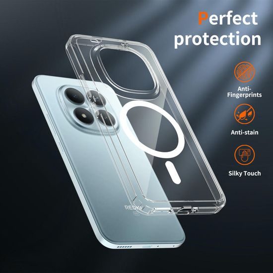 Magsafe Clear Schutzhülle für Xiaomi Redmi Note 15 Pro Plus 5G - Magnetische Handyhülle - Durchsichtig