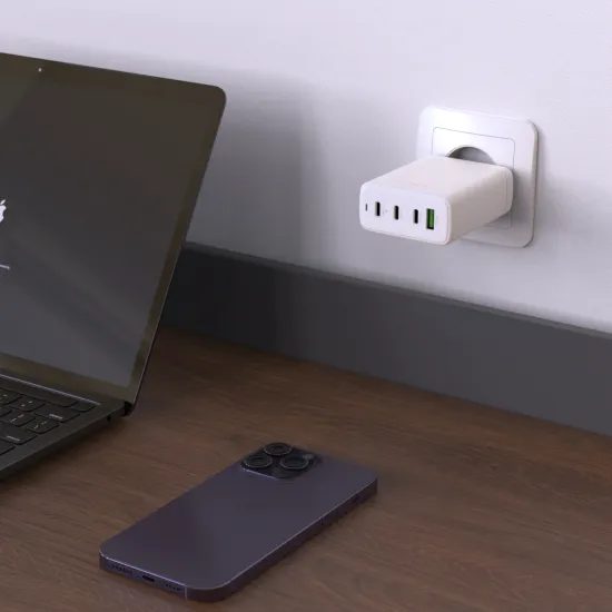 FIXED GaN hálózati töltő, 3x USB-C + USB, PD 3.0, 120W, fehér