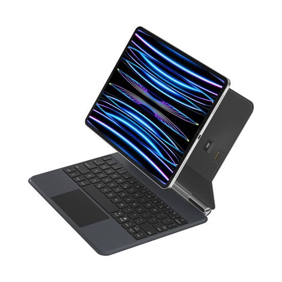 JP Magnetic Keyboard MK04C pouzdro na tablet s PIN socket připojením, iPad Pro 11 2018 / 2020 / 2021 / 2022, iPad Air 4 10.9 2020 / Air 5 10.9 2022 / Air 11 2024, černé