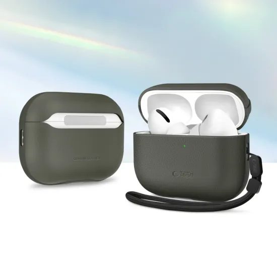 Tech-Protect NaturalFit, Apple AirPods Pro 3, σκούρο πράσινο