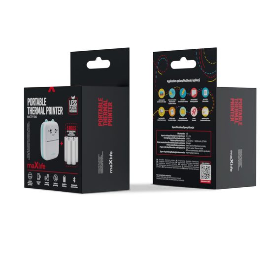 Maxlife MXTP-100 Bluetooth Θερμικός Εκτυπωτής, Μπλε