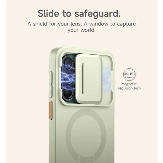 Suritch MagSafe Kickstand Camprotector tok Samsung Galaxy A37 / A36, zöld