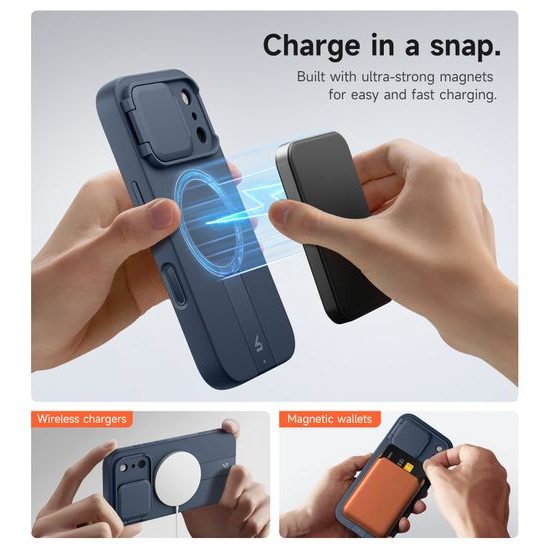 Suritch MagSafe Kickstand Camprotector θήκη iPhone 17 Pro Max, μπλε