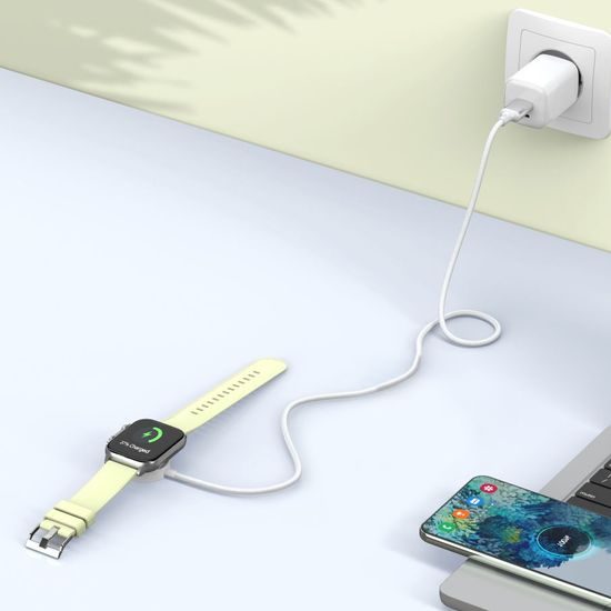 Tech-Protect UltraBoost MC02 Μαγνητικό Καλώδιο Φόρτισης για Apple Watch - USB-A 1 μ, Λευκό