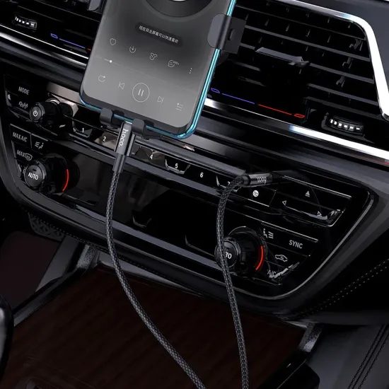 Hoco UPA19 καλώδιο USB-C - AUX Jack 3,5 mm, 1 μ, μαύρο