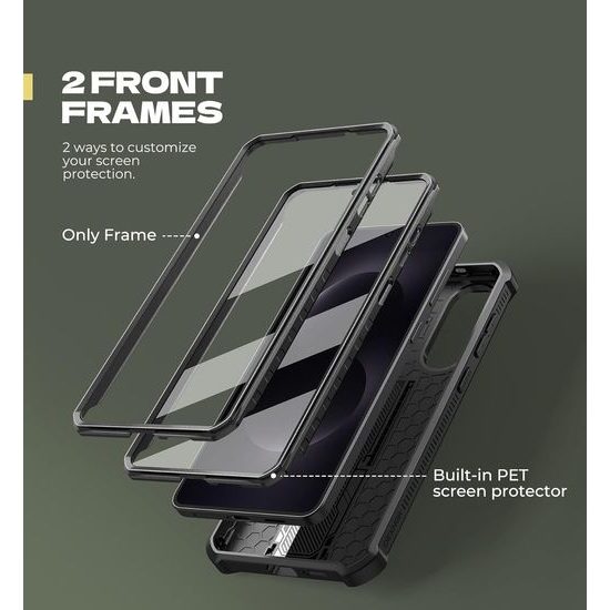 Dexnor 360 Kickstand Camprotector obal Samsung Galaxy S25 Edge, černý