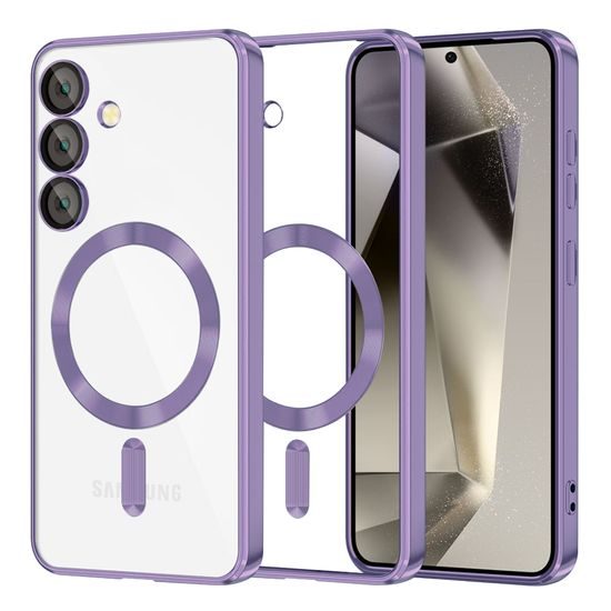 Techsuit Luxury Crystal MagSafe, Samsung Galaxy S25, μωβ