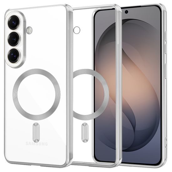 Techsuit Luxury Crystal MagSafe, Samsung Galaxy S26, srebrna