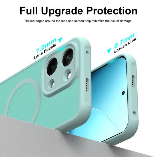 Xiaomi Redmi 17 4G / 5G ümbris – Techsuit HaloFrost II MagSafe'iga – roheline