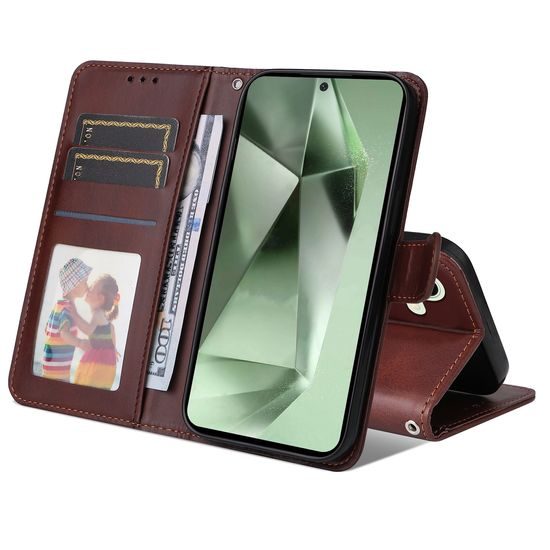 Magnet Case, Samsung Galaxy S24 FE, hnedý