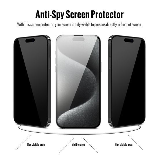 Privacy 5D Displayschutz, iPhone 15 Pro