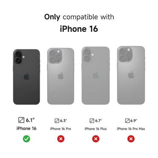 Suritch MagSafe Kickstand Camprotector θήκη iPhone 16, μαύρη