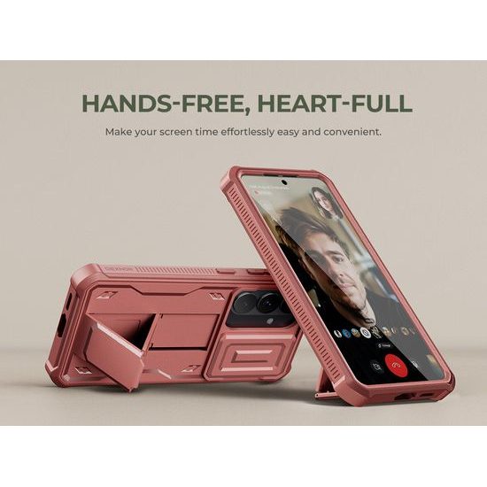 Custodia Dexnor 360 Kickstand Camprotector per Samsung Galaxy S26, bordeaux