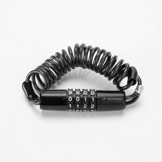 Lucchetto impermeabile per bici Wozinsky WBN-01R per casco da ciclismo, nero