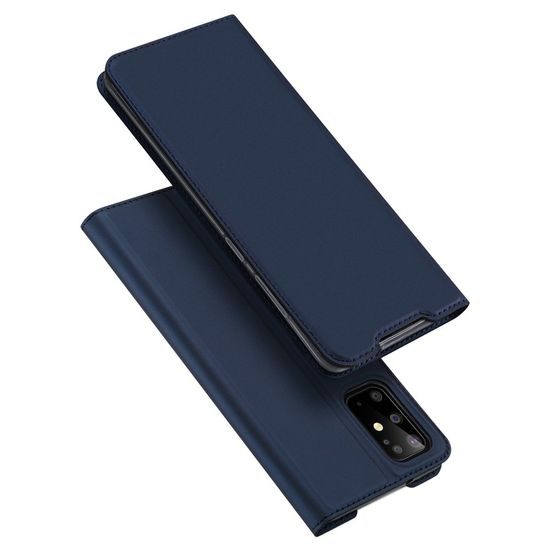 Dux Ducis Skin Leather case, könyves tok, Samsung Galaxy S20 Plus, kék