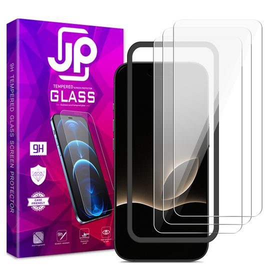 JP Long Pack Σκληρυμένων Γυαλιών, 3 γυαλιά για τηλέφωνο με εφαρμοστή, iPhone Air