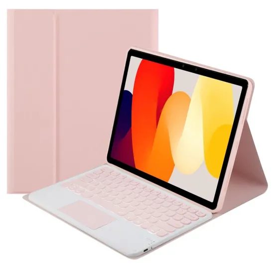 Husă cu tastatură Bluetooth pentru Xiaomi Redmi Pad SE, roz