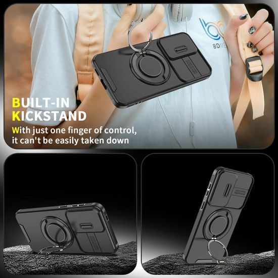 Husă Camslide Stand, Samsung Galaxy A57, negru