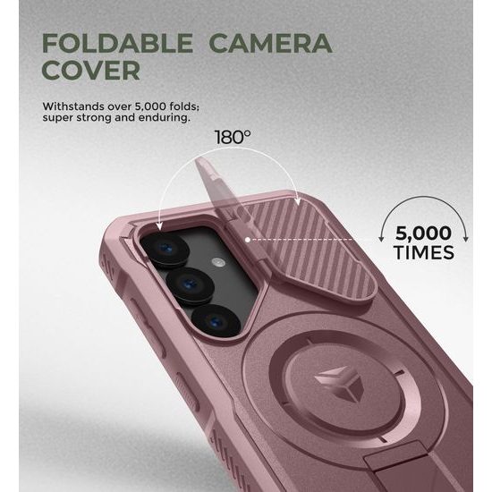 Dexnor MagSafe 360 Kickstand Προστατευτική Θήκη Samsung Galaxy S25, Ροζ