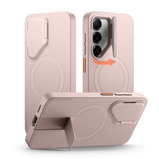 Suritch MagSafe Kickstand Camprotector Θήκη Samsung Galaxy S25 Plus, Ροζ