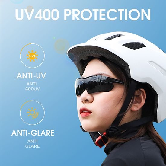 West Biking Polarisierte Fahrradbrille für Radsport und Outdoor-Aktivitäten - Schwarz