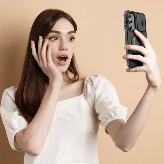 Camslide Stand obal, Samsung Galaxy A54, červený