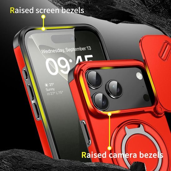 Θήκη Camslide Stand, iPhone 17 Pro Max, κόκκινη