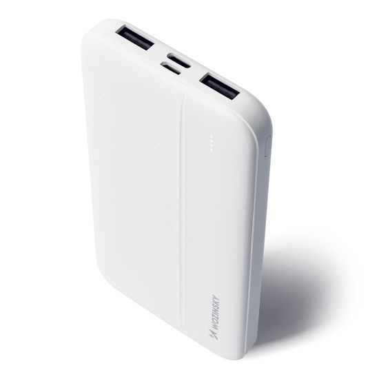 Wozinsky WPBWE1 PowerBank Li-Po, 10000mAh, 2x USB, λευκό