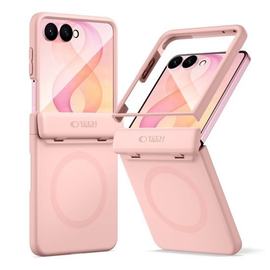 Tech-Protect Kevlar Aura MagSafe Schutzhülle für Samsung Galaxy Z Flip 8 - Extrem Robust mit Ständer - Rosa