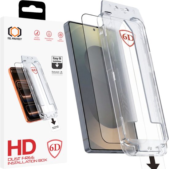 Tel Protect Dust-Free Easy Fit 6D tvrzené sklo, Samsung Galaxy S25 Ultra, černé