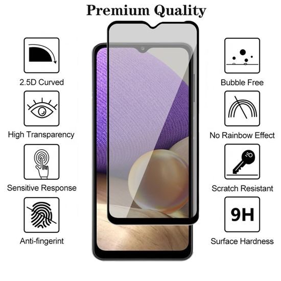Samsung Galaxy A03s privatumo apsauginis stiklas – 5D grūdintas stiklas