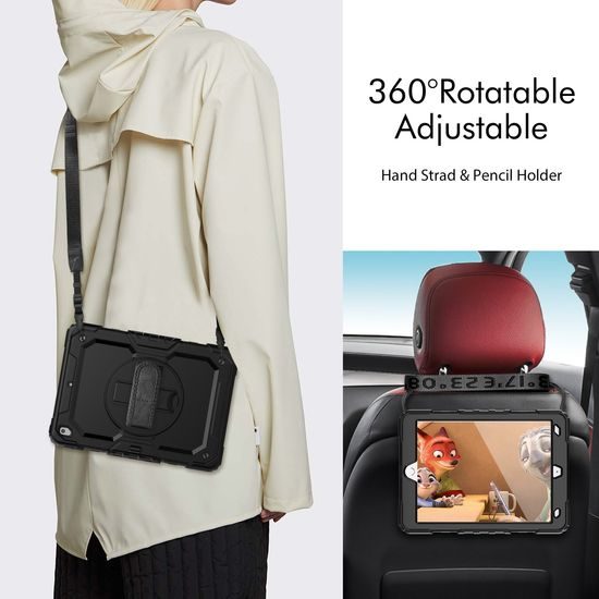 JP Solid360 Θήκη για tablet, iPad 10.2, 2019 / 2020 / 2021 (iPad 7 / 8 / 9), μαύρο