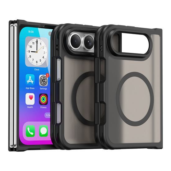 Techsuit HaloFrost II MagSafe Case für iPhone Duo - Magnetische Schutzhülle - Schwarz