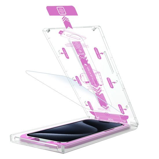 JP SimpleFlow Σκληρυμένο γυαλί με εύκολη εφαρμογή, iPhone 16 Pro