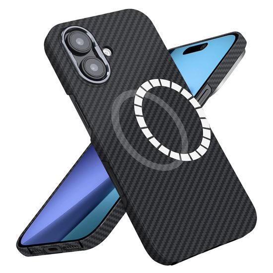 Techsuit Aramid Fiber MagSafe θήκη, iPhone 17, μαύρη