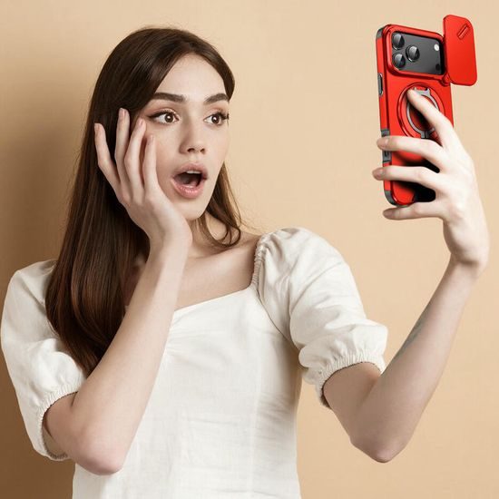 Θήκη Camslide Stand, iPhone 17 Pro Max, κόκκινη