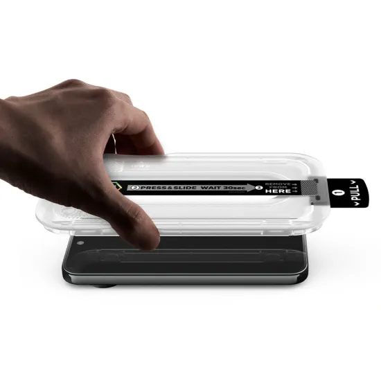 Google Pixel 11 / 11 Pro aizsargstikls – Spigen Glas.TR EZ Fit Pro rūdītā stikla komplekts 2 gab. ar uzstādīšanas rāmi