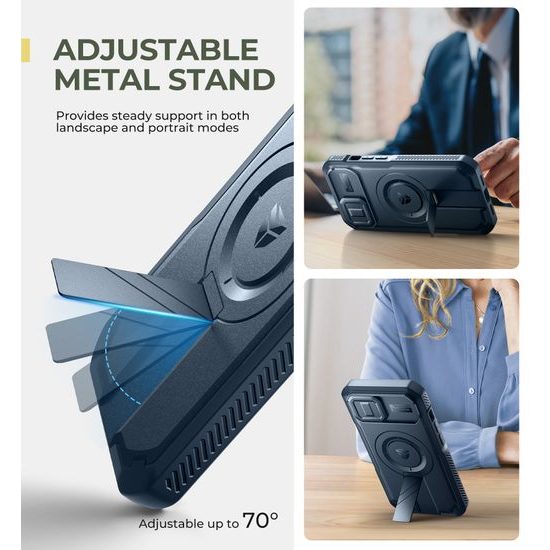 Dexnor MagSafe 360 Kickstand Προστατευτική Θήκη iPhone 15, μπλε