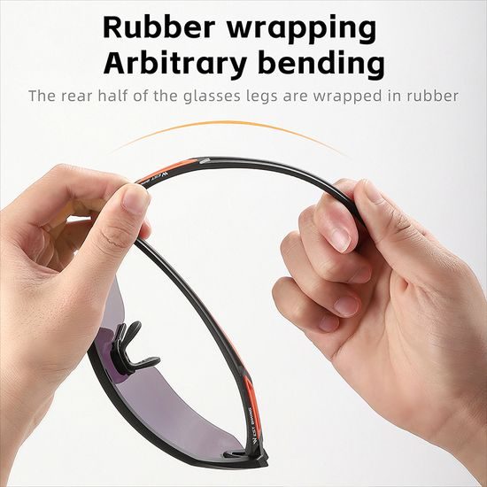 West Biking Sportbrille für Radfahren mit UV-Schutz - Schwarz-Weiß