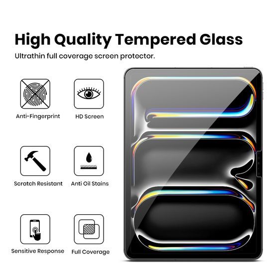 Sada 2 Tvrzených skel na tablet s aplikátorem, iPad Air 6 11" 2024 / 2025