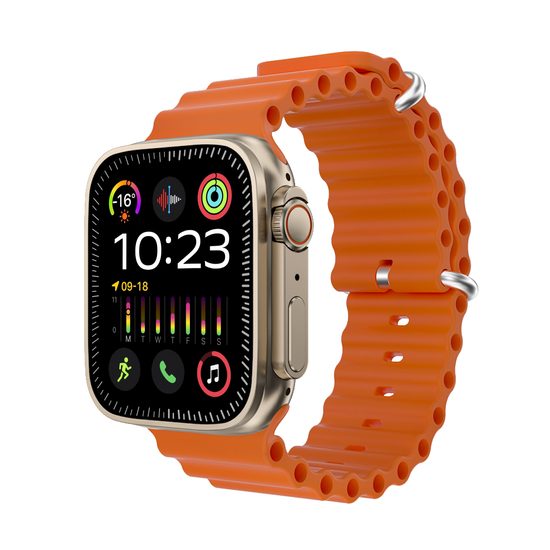Smartwatch T800 Ultra 2 - Intelligente Fitnessuhr mit Bluetooth-Anruffunktion und Gesundheitsüberwachung - Orange