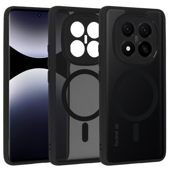 Θήκη Full Matte Mag Cover, Xiaomi Redmi Note 14 Pro Plus 5G, μαύρη