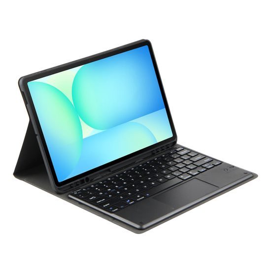 JP Μαγνητική Θήκη με Πληκτρολόγιο Bluetooth, Touchpad, Φωτισμό και Βάση για Stylus, Samsung Galaxy Tab S10 FE+, Μαύρη