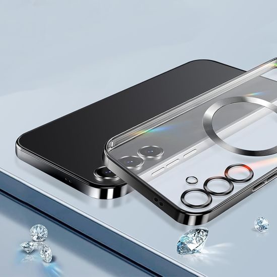 Techsuit Luxury Crystal MagSafe, Samsung Galaxy S25, modrý