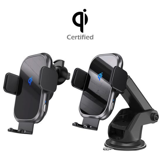 Βάση τηλεφώνου αυτοκινήτου για ταμπλό και αεραγωγό με ασύρματη φόρτιση, 15W, Qi, C13